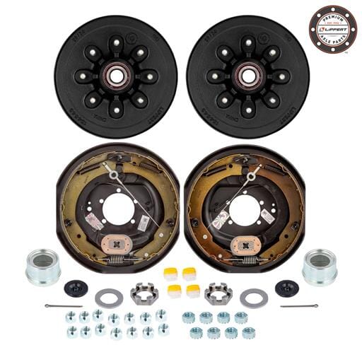 8-6.5" Bolt Circle 9/16" Stud  Lippert® Pre-Greased 7k Axle Self-Adjusting Electric Brake Kit - PGBK42865ELEAUTO916-LCI