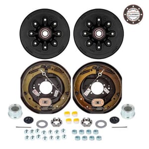 8-6.5" Bolt Circle 9/16" Stud Lippert® Pre-Greased 7k Axle Self-Adjusting Electric Brake Kit - PGBK42865ELEAUTO916-LCI