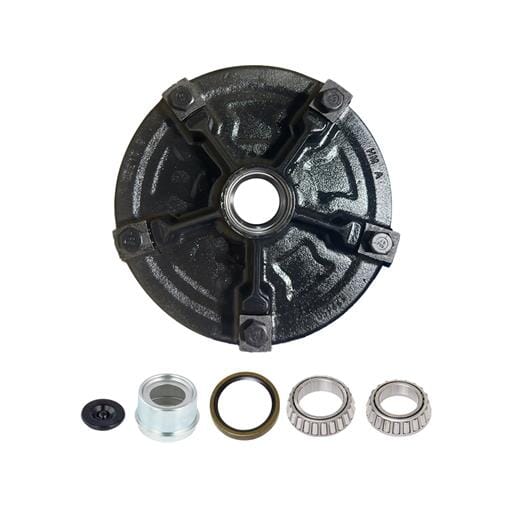 TruRyde® 5-9.4" Bolt Circle 12" Mobile Home Trailer Hub/Drum for a 4,400 lbs. Axle Kit - MHD122459RCBK