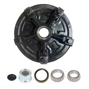 TruRyde® 5-9.4" Bolt Circle 12" Mobile Home Trailer Hub/Drum for a 4,400 lbs. Axle Kit - MHD122459RCBK