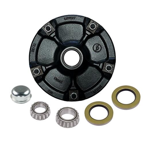 TruRyde® 5-9.4" Bolt Circle 12" Mobile Home Trailer Hub/Drum for a 7,000 lbs. Axle Kit - RVDUTG510.13K