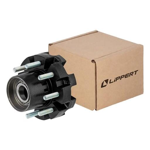 Lippert® Standard Threaded Oil Idler Hub Assembly w/ Installed Bearing Kit, 10,000-lb. - 2025044135