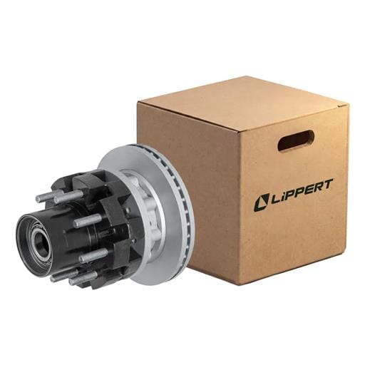 Lippert® Disc Brake Rotor with Threaded Cap, 12,000-lb. Axles, 8 on 6-1/2" Bolt Pattern - 2025048469