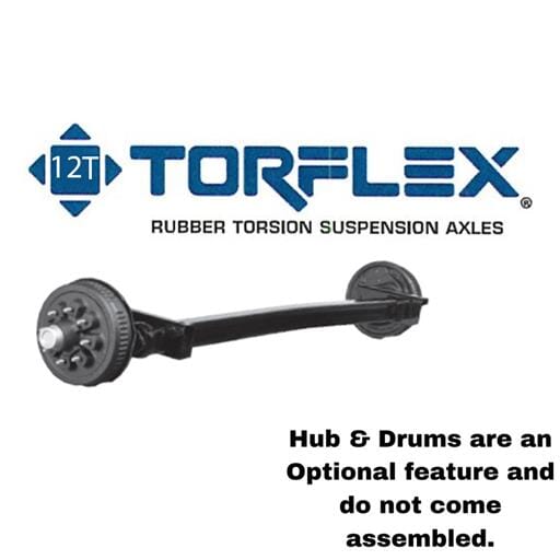 7,000 lb. #12T Dexter® Torflex® Rubber Torsion Suspension Trailer Axle Beam