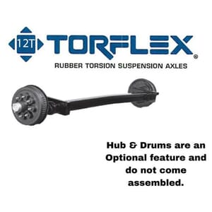 7,000 lb. #12T Dexter® Torflex® Rubber Torsion Suspension Trailer Axle Beam