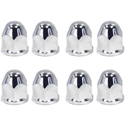 Eight Chrome Plated ABS Nut Covers 1.500" for Alcoa 1 1/16" Hex Swiveling Flange Nuts - 019001X8