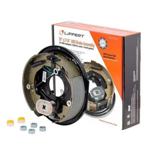 Lippert® ABS Forward Self-Adjusting Trailer Brake Assembly, 10" x 2-1/4" Brake Size - 2025074382