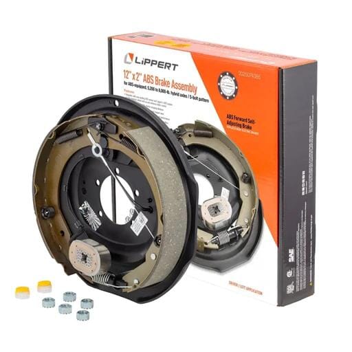 Lippert® ABS Forward Self-Adjusting Trailer Brake Assembly , 12" x 2" Brake Size - 2025074385