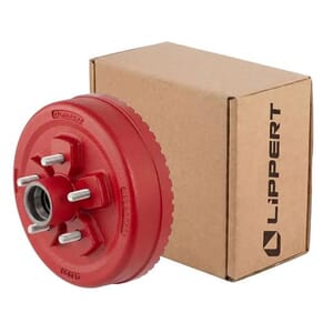 Lippert® ABS 10" Red Brake Hub with Races & Wheel Studs, 3,500-lb. Axles - 2025077653