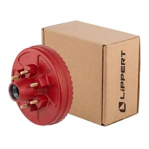 Lippert® ABS 12" Red Brake Hub with Races & Wheel Studs, 6,000-lb. Axles - 2025077663