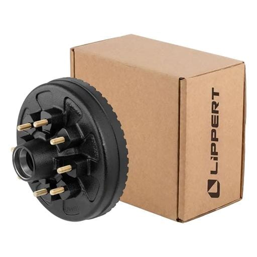 Lippert® ABS 12" Brake Hub with Races & Wheel Studs, 7,000-lb. Axles - 2025077665