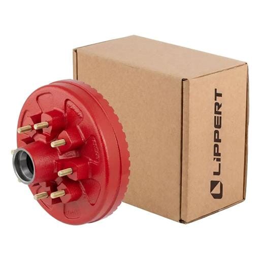 Lippert® ABS 12" Red Brake Hub with Races & Wheel Studs, 7,000-lb. Axles - 2025077667