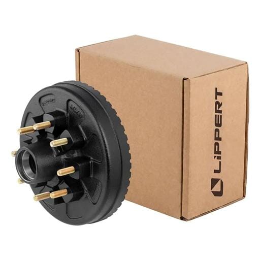 Lippert® ABS 12" Brake Hub with Races & Wheel Studs, 7,000-lb. Axles - 2025077669