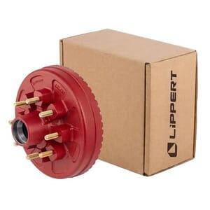 Lippert® ABS 12" Red Brake Hub with Races & Wheel Studs, 7,000-lb. Axles - 2025077671