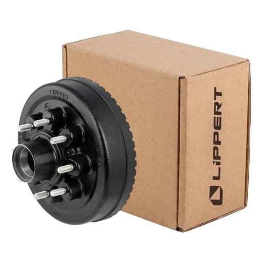 Lippert® 12" Hybrid Threaded Brake Hub Assembly with Races & Wheel Studs, 8,000-lb. Axles - 2025077674