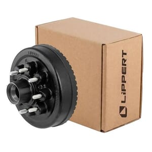 Lippert® 12" Hybrid Threaded Brake Hub Assembly with Races & Wheel Studs, 8,000-lb. Axles - 2025077674