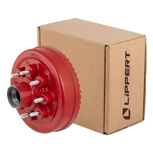 Lippert® ABS 12" Red Hybrid Brake Hub Assembly with Races & Wheel Studs 8,000-lb. Axles - 2025077676