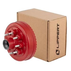 Lippert® ABS 12" Red Hybrid Brake Hub Assembly with Races & Wheel Studs 8,000-lb. Axles - 2025077676