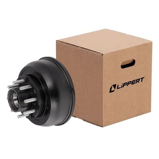 Lippert® ABS 12-1/4" Short Threaded Brake Hub Assembly with Races & Wheel Studs, 10,000-l - 2025077682