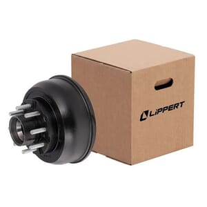 Lippert® ABS 12-1/4" Short Threaded Brake Hub Assembly with Races & Wheel Studs, 10,000-l - 2025077682