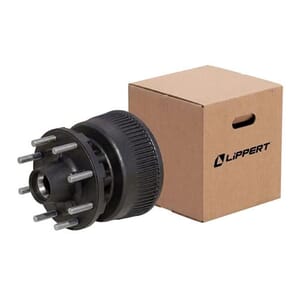 Lippert® ABS 12-1/4"Standard Threaded Brake Hub Assembly with Races & Wheel Studs - 2025077684