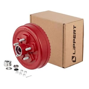 Lippert® ABS 10" Red Brake Hub Complete Kit with Installed Bearings, 3,500-lb. Axles - 2025077654