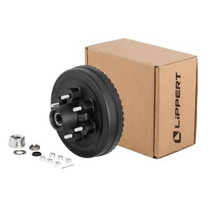 Lippert® ABS 12" Black Brake Hub Complete Kit with Installed Bearings, 6,000-lb. Axles - 2025077660