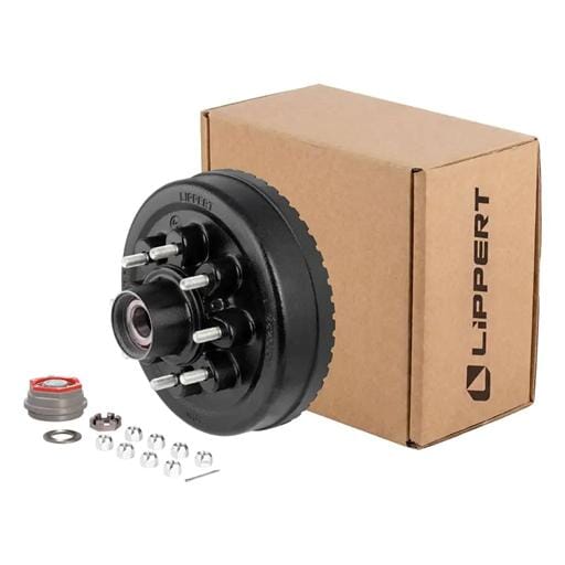 Lippert® ABS 12" Black Hybrid Threaded Brake Hub Complete Kit , 8,000-lb. Axles - 2025077675