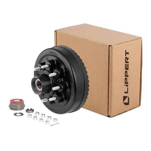 Lippert® ABS 12" Black Hybrid Threaded Brake Hub Complete Kit , 8,000-lb. Axles - 2025077675