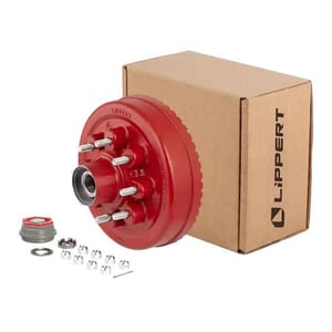 Lippert® ABS 12" Red Hybrid Threaded Brake Hub Complete Kit, 8,000-lb. Axles - 2025077677
