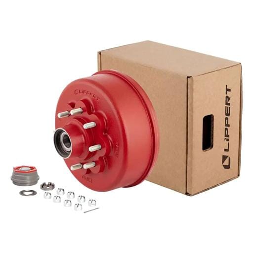 Lippert® ABS 12-1/4" Red Standard Threaded Brake Hub Complete Kit, 8,000-lb. Axles - 2025077679
