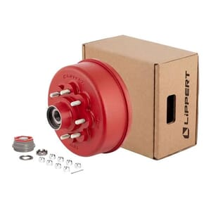 Lippert® ABS 12-1/4" Red Standard Threaded Brake Hub Complete Kit, 8,000-lb. Axles - 2025077679
