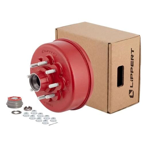 Lippert® ABS 12-1/4" Red Standard Threaded Brake Hub Complete Kit, 8,000-lb. Axles - 2025077681