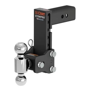 Curt StowPro Adjustable USA-Made Ball Mount, 7" Drop, 2-1/2" Shank, Dual Ball - 45972