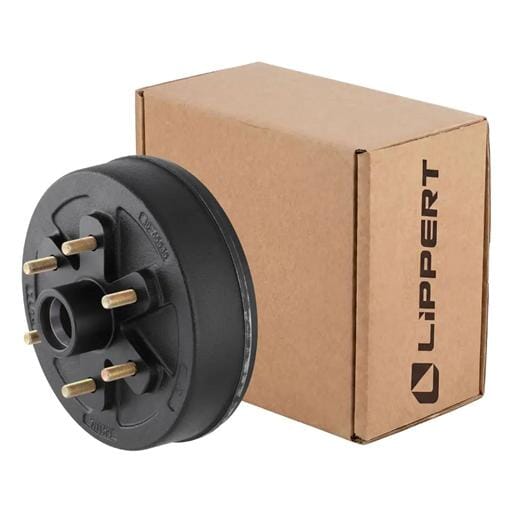 Lippert® 10" Brake Hub with Races & Wheel Studs, 4,400-lb. Axles, 6 on 5-1/2" Pattern - 2024029078