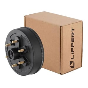 Lippert® 10" Brake Hub with Races & Wheel Studs, 4,400-lb. Axles, 6 on 5-1/2" Pattern - 2024029078