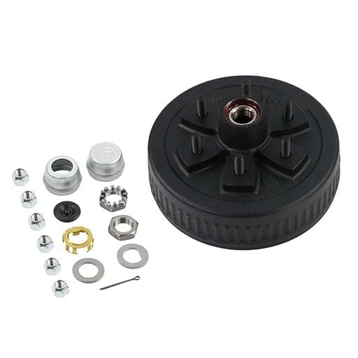 Dexter Pre-Greased Easy Assemble 6 on 5-1/2" Hub and Drum for 4,400 lbs. Trailer Axle (After June 2022) - K08-498-1G