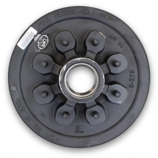 Dexter 8 on 6.50" 12" Hub and Drum Only, 1/2" Studs, 7,000 lb. - 008-219-04