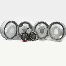 Rear conversion kit for 1971-1987 Chevy/GMC truck & van rear drum brakes with four X45329 sixteen-inch steel wheels - AA-1CP