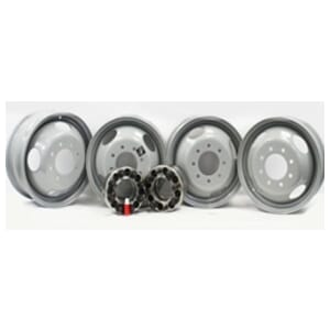 Rear conversion kit for 1971-1987 Chevy/GMC truck & van rear drum brakes with four X45329 sixteen-inch steel wheels - AA-1CP