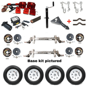 7,000 lb. Tandem Brake Torsion Axle Trailer Kit (both axles with brakes)