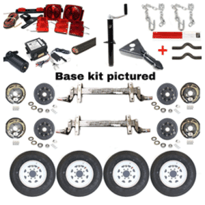 14,000 lb. Brake Torsion Axle Trailer Kit (both axles with brakes)