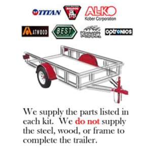 7,000 lb. Tandem Disc Brake Torsion Axle Trailer Kit
