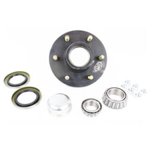 TruRyde® 6-5.5" Bolt Circle Trailer Hub with Parts for 5,200 lbs. Trailer Axle - 13HLB1E