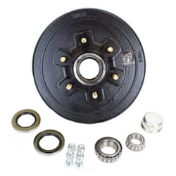 TruRyde® 6-5.5" Bolt Circle Trailer Hub/Drum with Parts for a 5,200 lbs. Trailer Axle - 13HLB3E