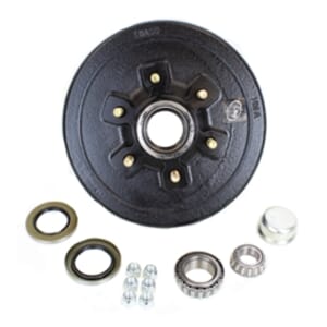 TruRyde® 6-5.5" Bolt Circle Trailer Hub/Drum with Parts for a 5,200 lbs. Trailer Axle - 13HLB3E