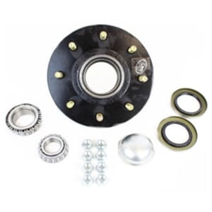 TruRyde® 8-6.5" Bolt Circle Trailer Hub with Parts for a 7,000 lbs. Trailer Axle - 42865LB1E