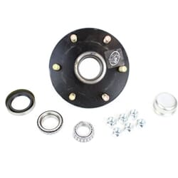 TruRyde® 6-5.5" Bolt Circle Trailer Hub with Parts for a 3,500 lbs. Trailer Axle - 655LB1E