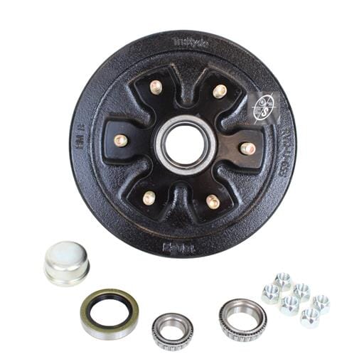 TruRyde® 6-5.5" Bolt Circle Trailer Hub/Drum with Parts for a 3,500 lbs. Trailer Axle - 655LB3E