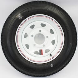 5.30X12 6PLY Five Lug White Spoke Wheel and LoadStar Tire - C151256WS